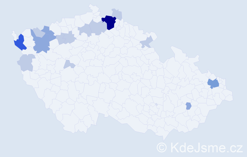 Příjmení: 'Hrkota', počet výskytů 34 v celé ČR