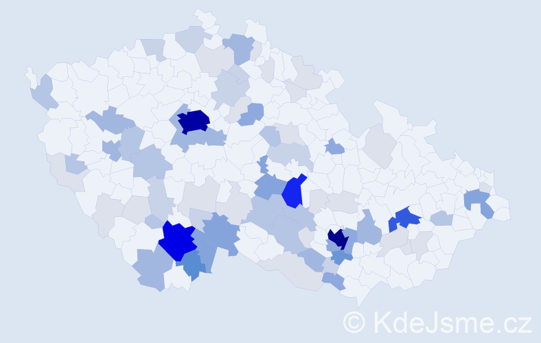 Příjmení: 'Popelová', počet výskytů 266 v celé ČR