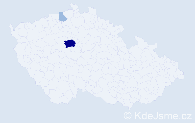 Příjmení: 'Enache', počet výskytů 5 v celé ČR