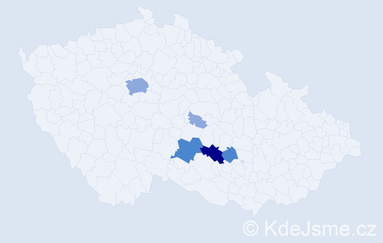 Příjmení: 'Datínský', počet výskytů 11 v celé ČR
