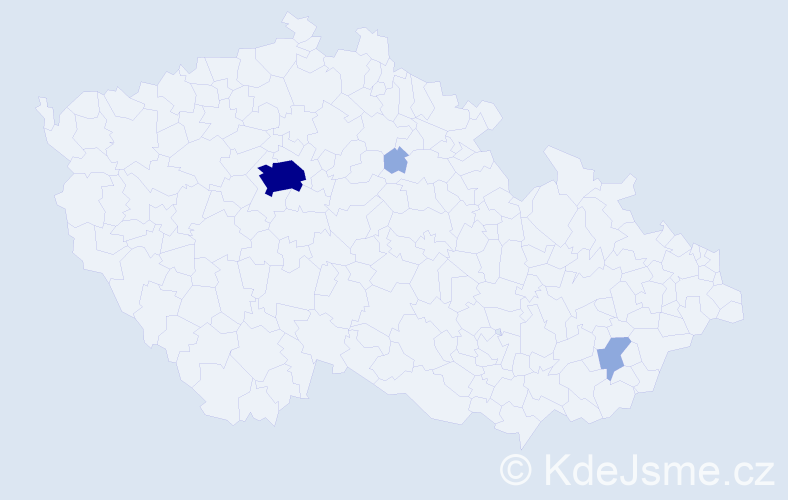 Příjmení: 'Hay', počet výskytů 8 v celé ČR