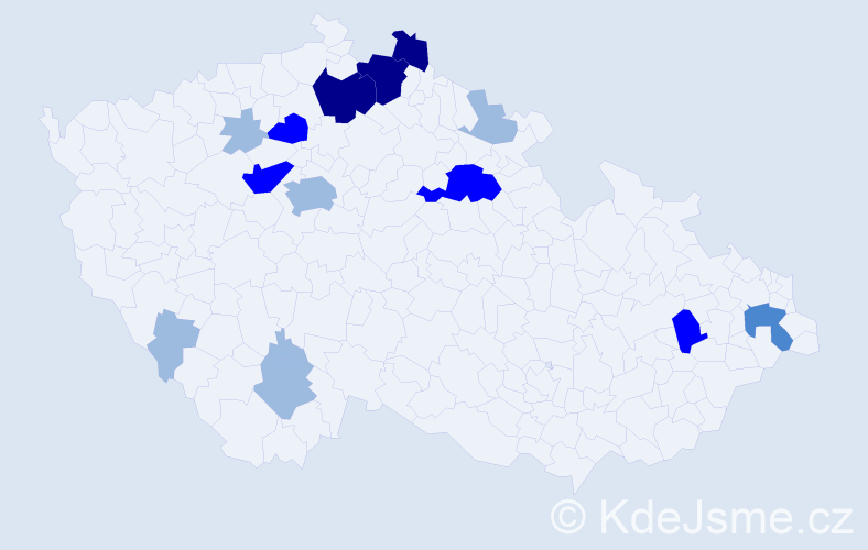 Příjmení: 'Laciková', počet výskytů 32 v celé ČR