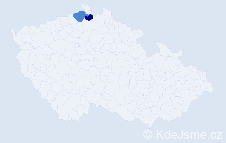 Příjmení: 'Timoftej', počet výskytů 6 v celé ČR