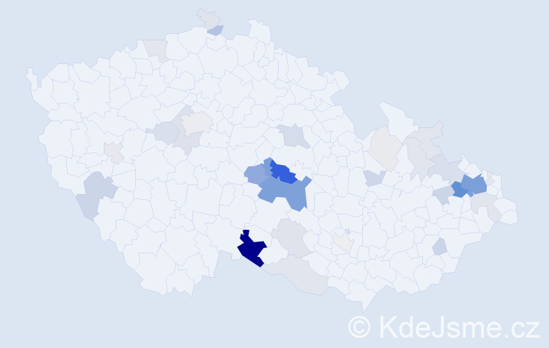 Příjmení: 'Neuvirt', počet výskytů 143 v celé ČR