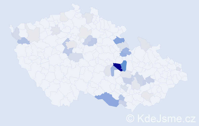 Příjmení: 'Leinweberová', počet výskytů 103 v celé ČR