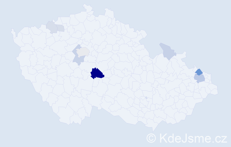Příjmení: 'Lizák', počet výskytů 25 v celé ČR