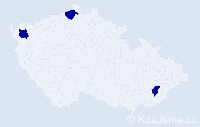 Příjmení: 'Kivaderová', počet výskytů 3 v celé ČR