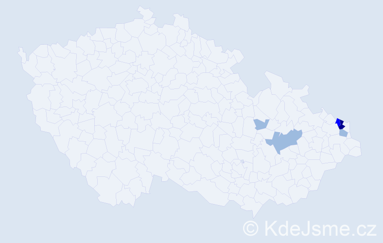 Příjmení: 'Reliová', počet výskytů 10 v celé ČR