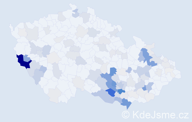 Příjmení: 'Buršíková', počet výskytů 451 v celé ČR