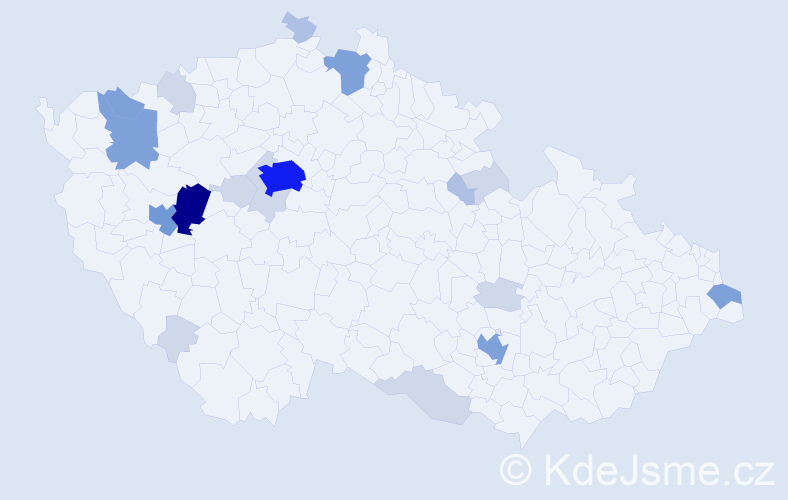 Příjmení: 'Kleinhampl', počet výskytů 62 v celé ČR