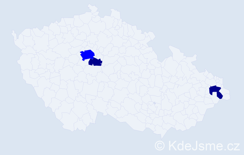 Příjmení: 'Čaplygin', počet výskytů 5 v celé ČR