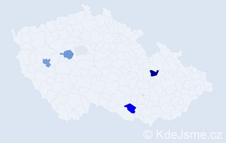 Příjmení: 'Valdesová', počet výskytů 6 v celé ČR