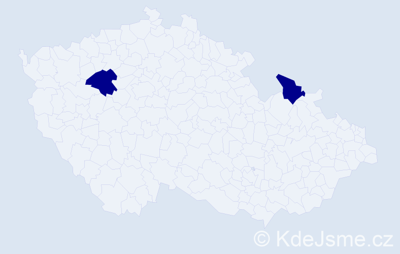 Příjmení: 'Kridlová', počet výskytů 2 v celé ČR