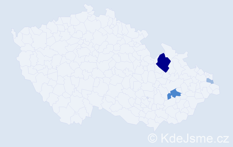 Příjmení: 'Brosteanu', počet výskytů 8 v celé ČR