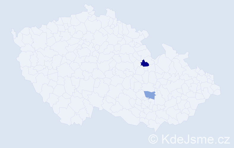 Příjmení: 'Zmeták', počet výskytů 3 v celé ČR