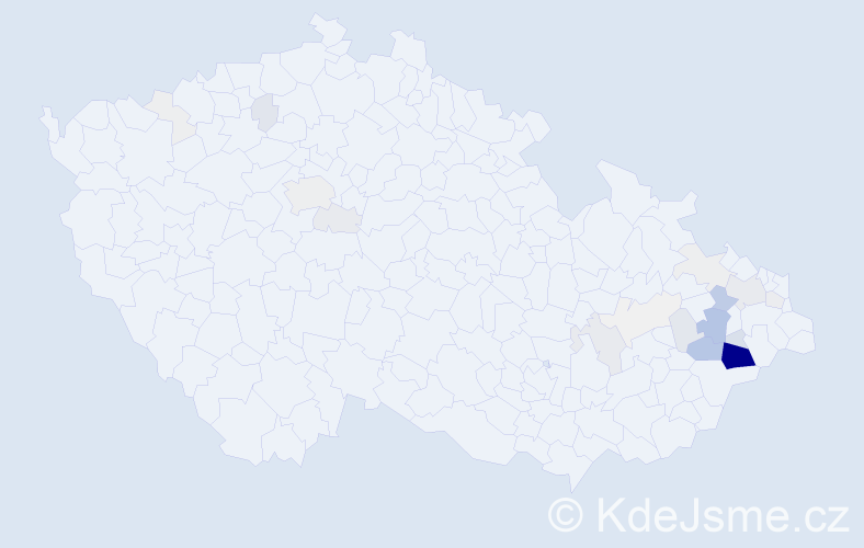 Příjmení: 'Kulišťák', počet výskytů 141 v celé ČR