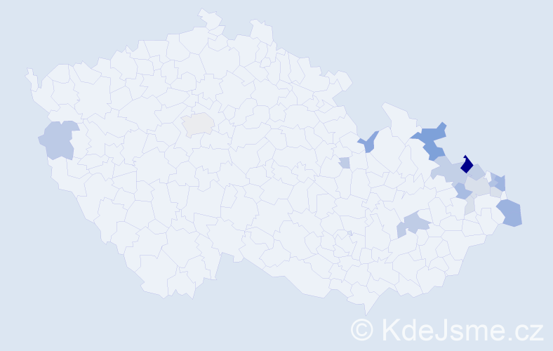 Příjmení: 'Macošková', počet výskytů 61 v celé ČR