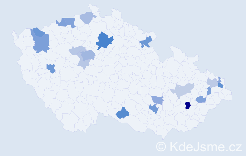 Příjmení: 'Martinez', počet výskytů 49 v celé ČR