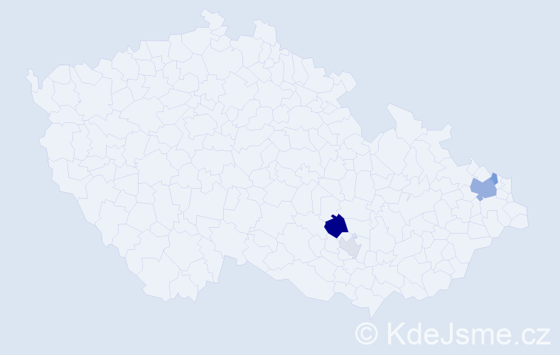 Příjmení: 'Koelbl', počet výskytů 9 v celé ČR