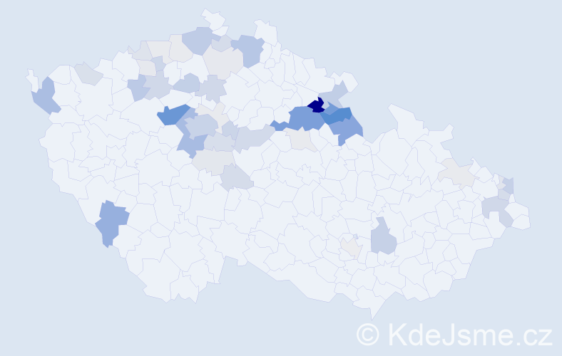 Příjmení: 'Panenková', počet výskytů 183 v celé ČR