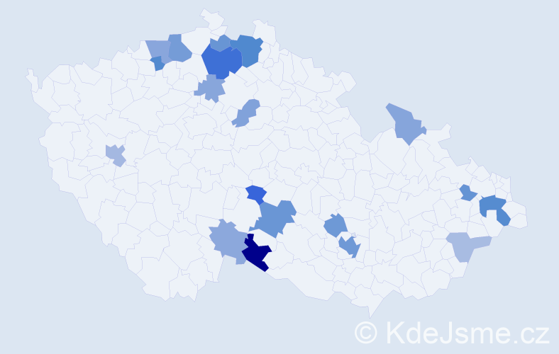 Příjmení: 'Heide', počet výskytů 43 v celé ČR