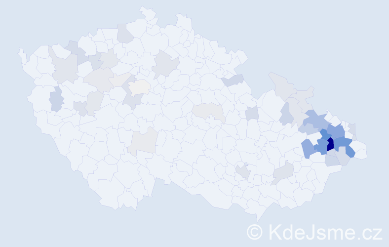 Příjmení: 'Novobilská', počet výskytů 169 v celé ČR