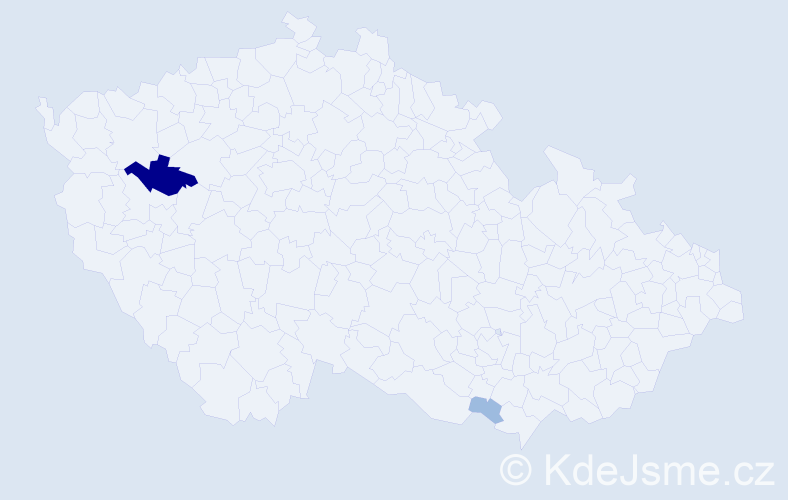 Příjmení: 'Genç', počet výskytů 5 v celé ČR