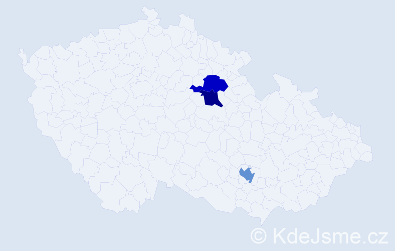 Příjmení: 'Chamalidis', počet výskytů 3 v celé ČR