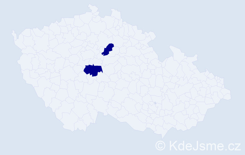 Příjmení: 'Badža', počet výskytů 2 v celé ČR
