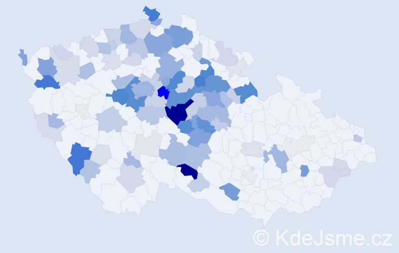 Příjmení: 'Mejstřík', počet výskytů 366 v celé ČR