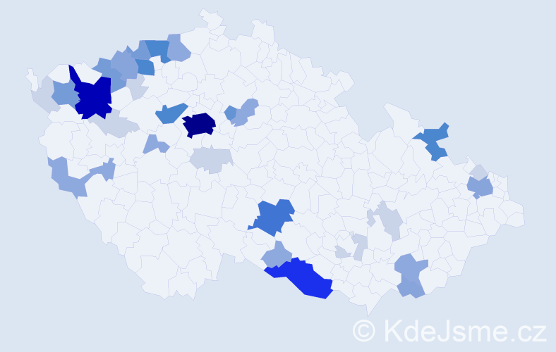 Příjmení: 'Hricko', počet výskytů 112 v celé ČR