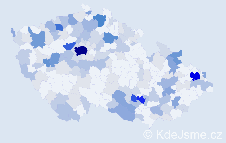 Příjmení: 'Hudecová', počet výskytů 489 v celé ČR