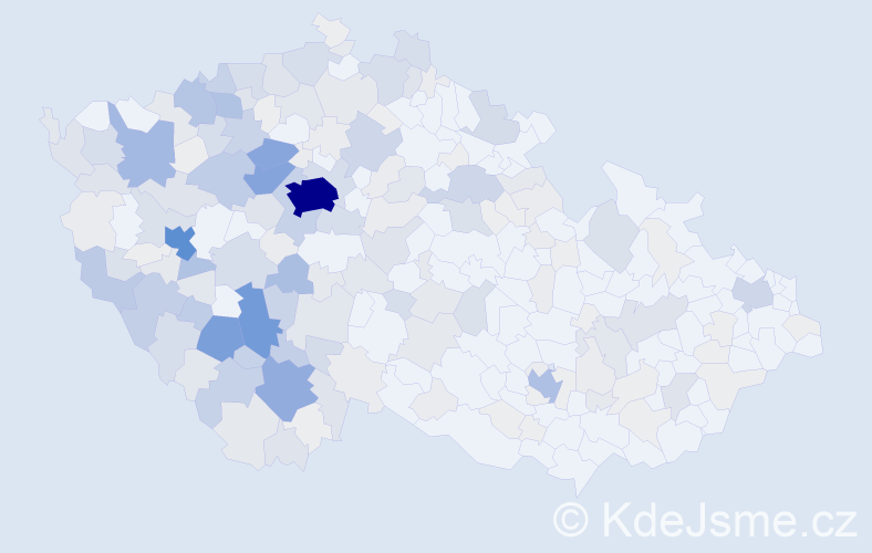 Příjmení: 'Bečvář', počet výskytů 956 v celé ČR