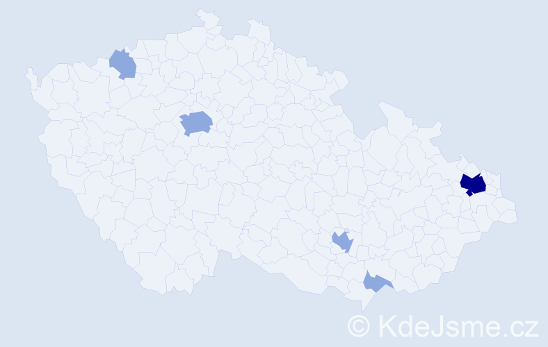Příjmení: 'Obuch', počet výskytů 10 v celé ČR