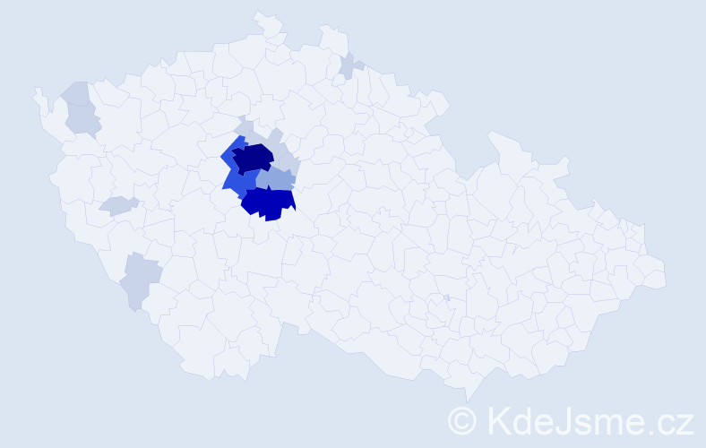 Příjmení: 'Vrbovec', počet výskytů 43 v celé ČR