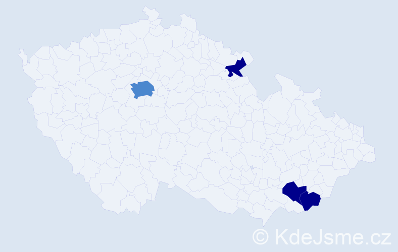 Příjmení: 'Zochr', počet výskytů 10 v celé ČR