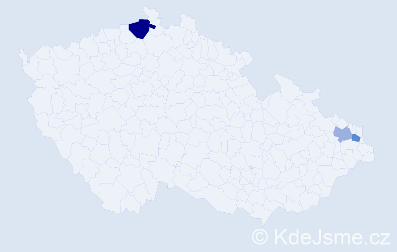 Příjmení: 'Oechsner', počet výskytů 4 v celé ČR