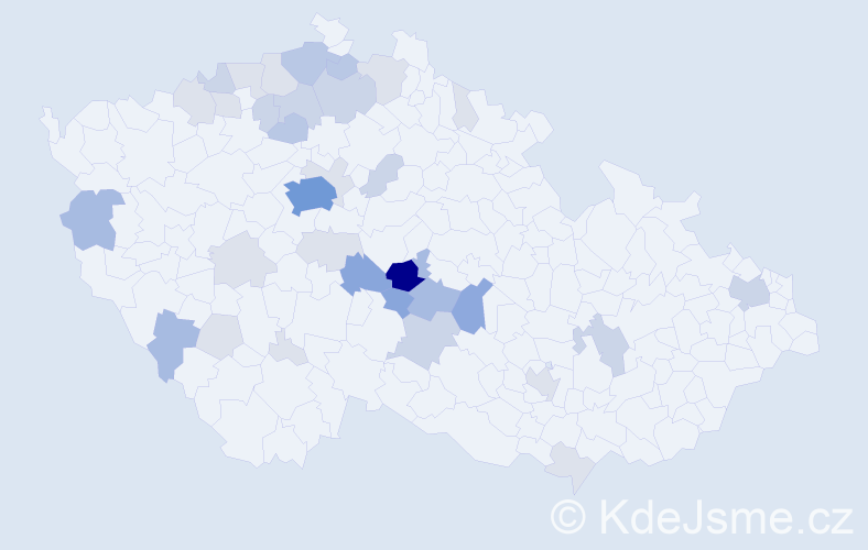 Příjmení: 'Kluch', počet výskytů 103 v celé ČR