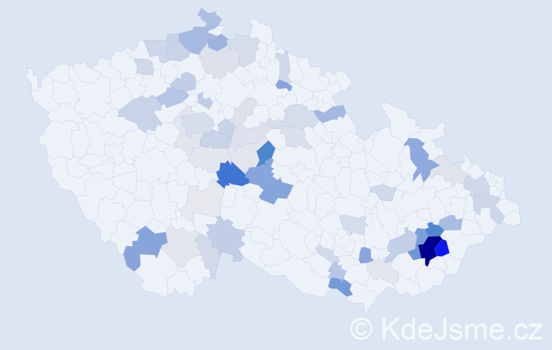 Příjmení: 'Marušák', počet výskytů 246 v celé ČR
