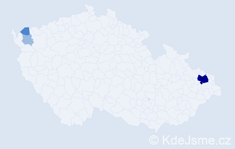 Příjmení: 'Mertos', počet výskytů 7 v celé ČR