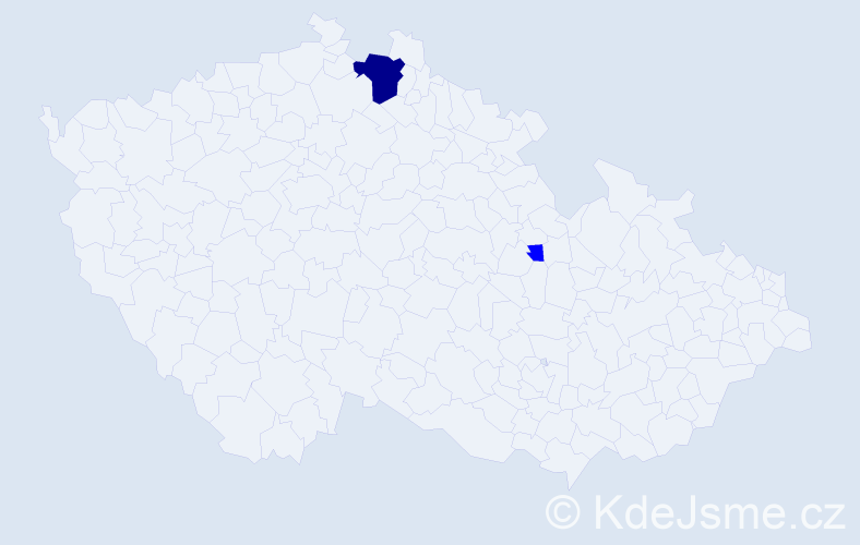 Příjmení: 'Pinčka', počet výskytů 3 v celé ČR
