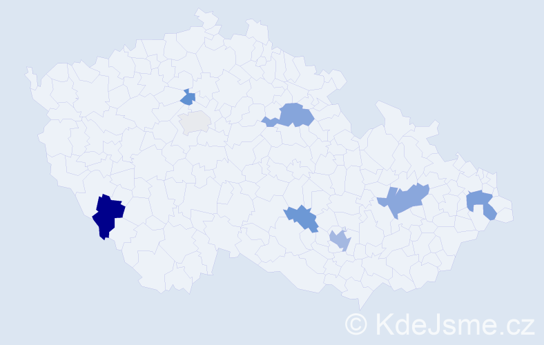 Příjmení: 'Mckenzie', počet výskytů 14 v celé ČR