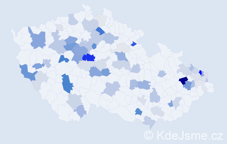 Příjmení: 'Černická', počet výskytů 220 v celé ČR