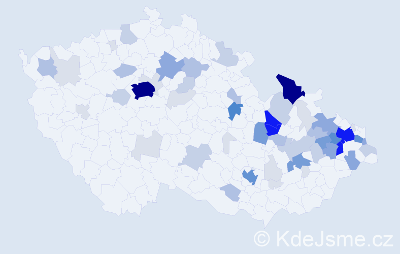 Příjmení: 'Till', počet výskytů 247 v celé ČR