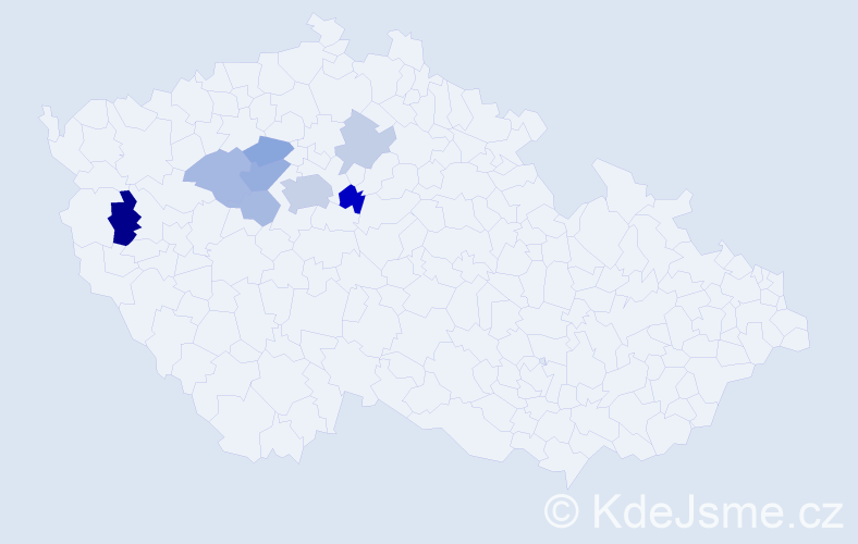 Příjmení: 'Churánková', počet výskytů 17 v celé ČR