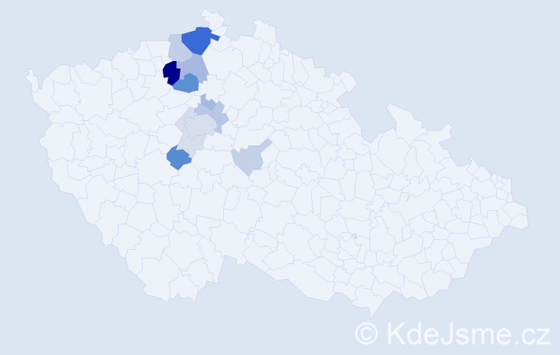 Příjmení: 'Nergl', počet výskytů 37 v celé ČR