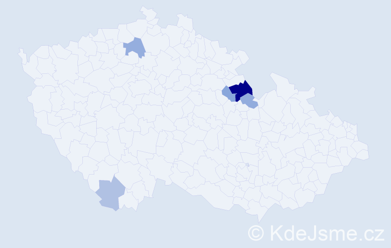Příjmení: 'Kulštein', počet výskytů 11 v celé ČR