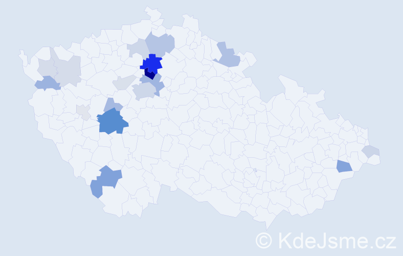 Příjmení: 'Kroužecká', počet výskytů 51 v celé ČR