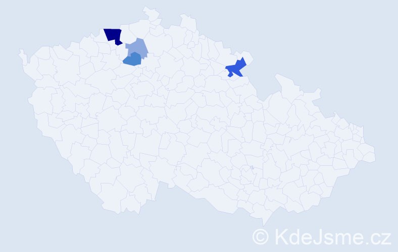 Příjmení: 'Podstavec', počet výskytů 11 v celé ČR