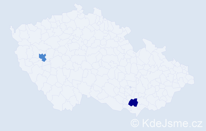 Příjmení: 'Hančkrová', počet výskytů 7 v celé ČR